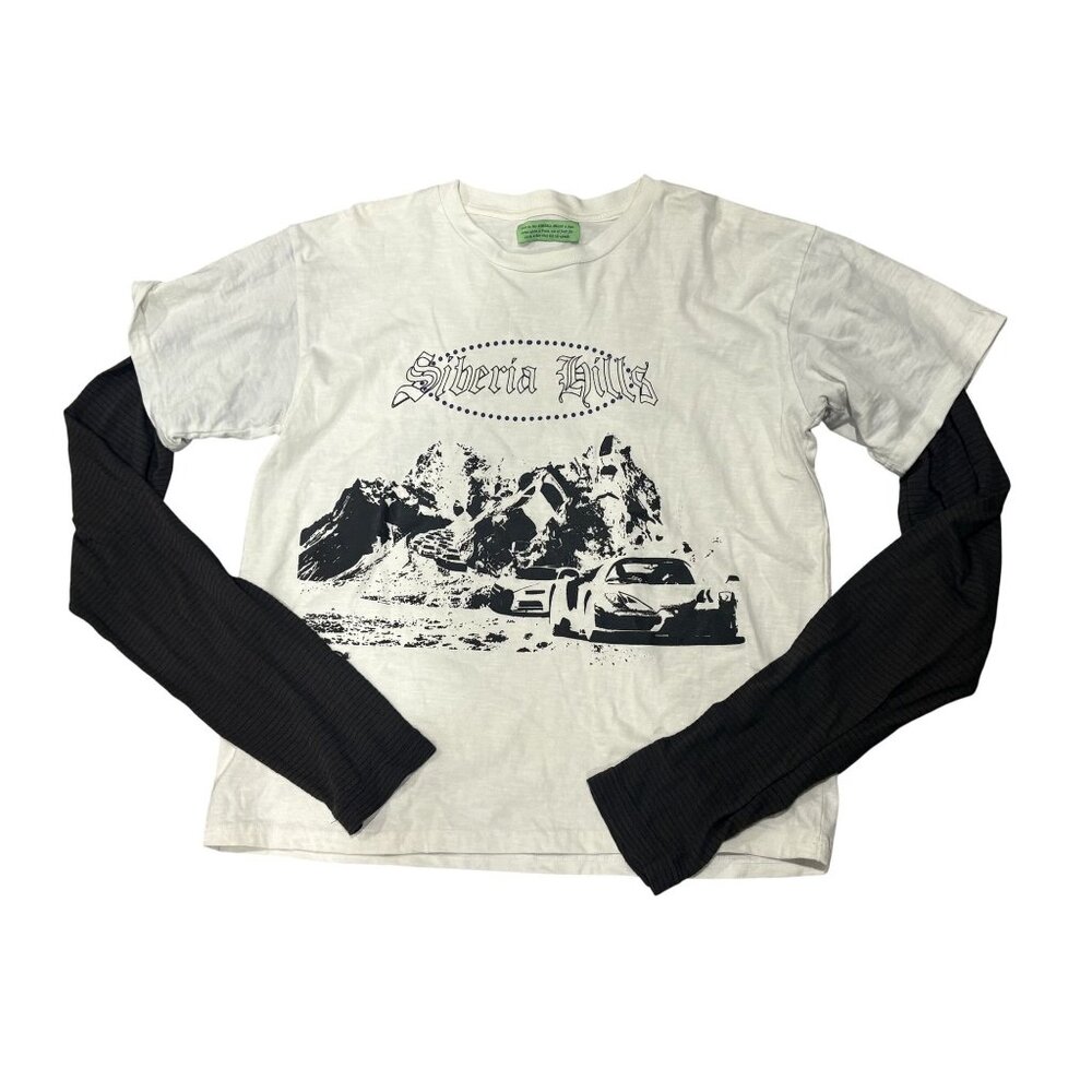 Siberia Hills x Post Malone Long Sleeve Shirt in White